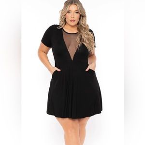 Plus size mesh flare dress size 2x